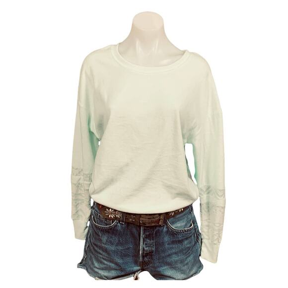 Honeydew Pastel Green Fleece Sweatshirt SMALL Oversized Loungewear Soft NEW - Picture 2 of 5